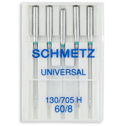 Schmetz 130/705 H Universal, пять универсальных игл одного размера для бытовых швейных машин Schmetz 130/705 H Universal, пять универсальных игл одного размера для бытовых швейных машин
