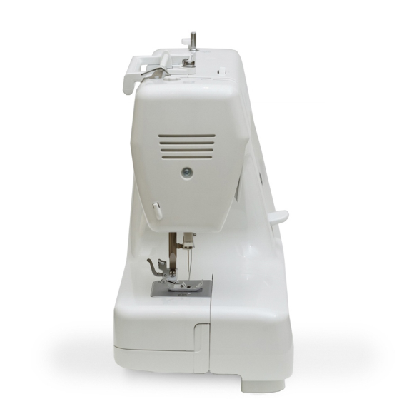 Minerva Classic, швейна машинка електрична з вертикальним човником та напівавтоматичною петлею
