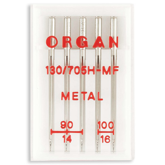 Organ 130/705 H-MF, иглы для металлизированных нитей для бытовых швейных машин