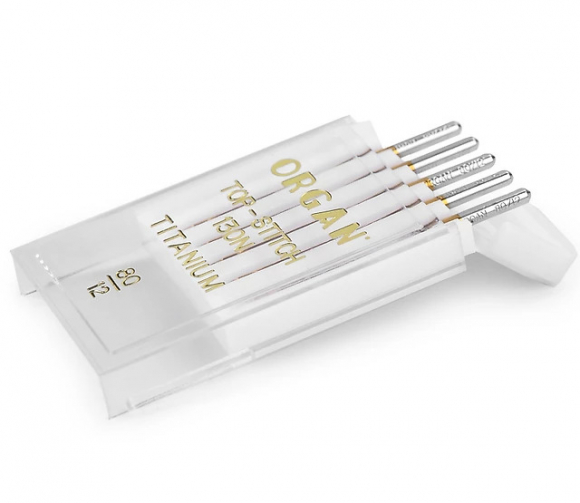 Organ 130/705 H-PD Titanium, пять титановых игл ассорти для бытовых вышивальных машин  