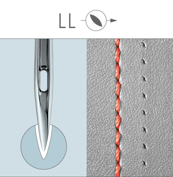 Groz-Beckert DPx134 LL CR, иглы для кожи для промышленных швейных машин