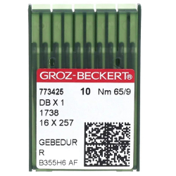 Groz-Beckert DBx1 R GEBEDUR, универсальные иглы с титановым покрытием для промышленных швейных машин Groz-Beckert DBx1 R GEBEDUR, универсальные иглы с титановым покрытием для промышленных швейных машин