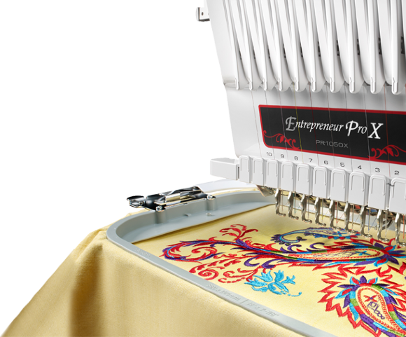 Brother PR-1050x, десятиголковапрофесійна вишивальна машина полем вишивки 360 х 200 мм