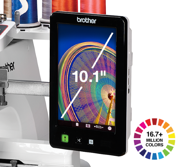 Brother PR-1050x, десятиголковапрофесійна вишивальна машина полем вишивки 360 х 200 мм