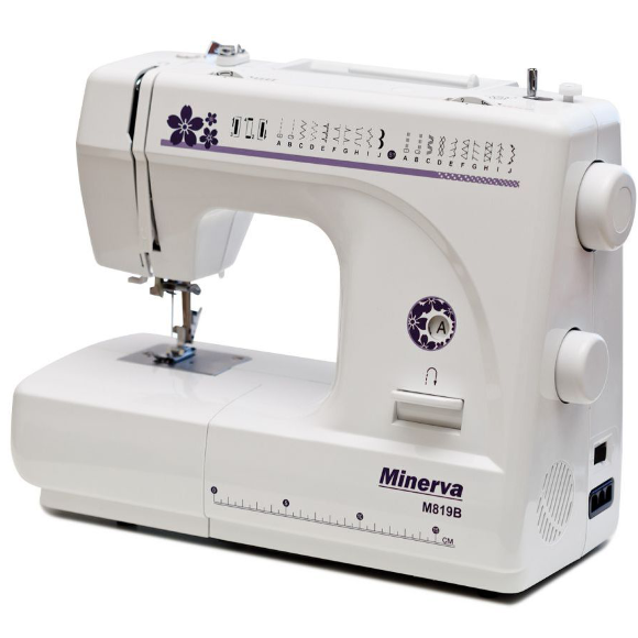 Minerva M819B, швейная машинка для дома с вертикальным челноком и полуавтоматической петлей Minerva M819B, швейная машинка для дома с вертикальным челноком и полуавтоматической петлей
