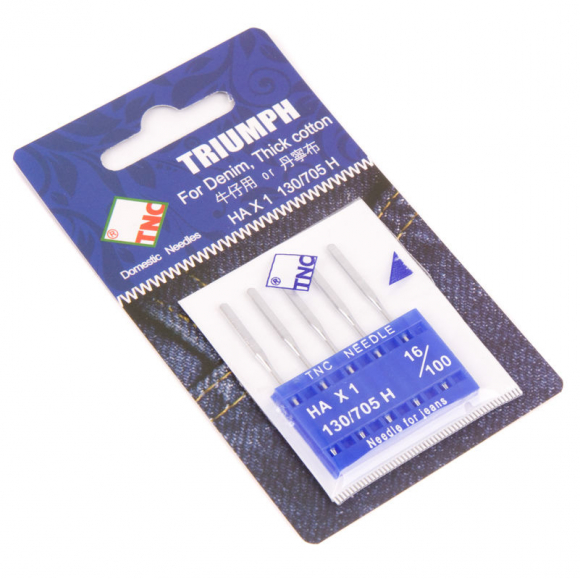 Triumph 130/705 H-J, голки для джинсової тканини для побутової швейної машинки
