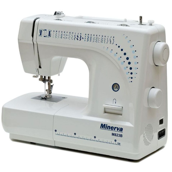 Minerva M823B, швейная машинка для дома с вертикальным челноком и полуавтоматической петлей Minerva M823B, швейная машинка для дома с вертикальным челноком и полуавтоматической петлей