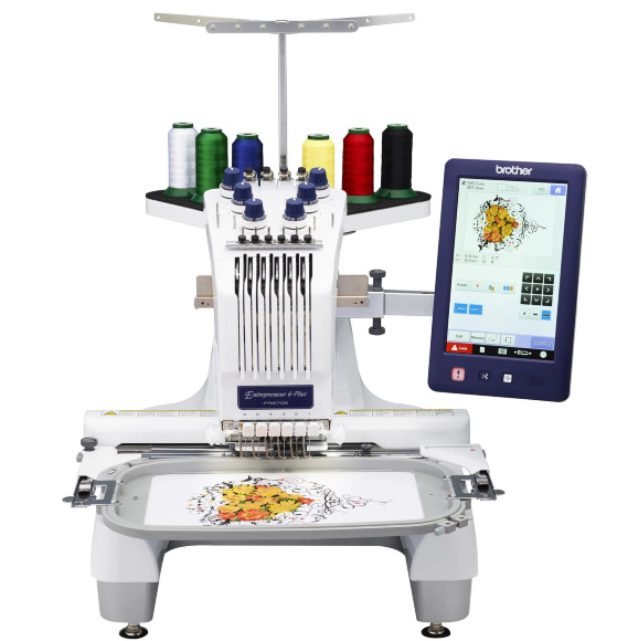 Brother PR-670e, шестиголкова професійна вишивальна машина з площею вишивки 300 х 200 мм