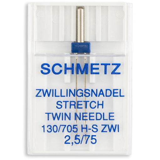Schmetz 130/705 H-S ZWI, трикотажна подвійна голка з міжголковою відстанню 2.5 міліметра