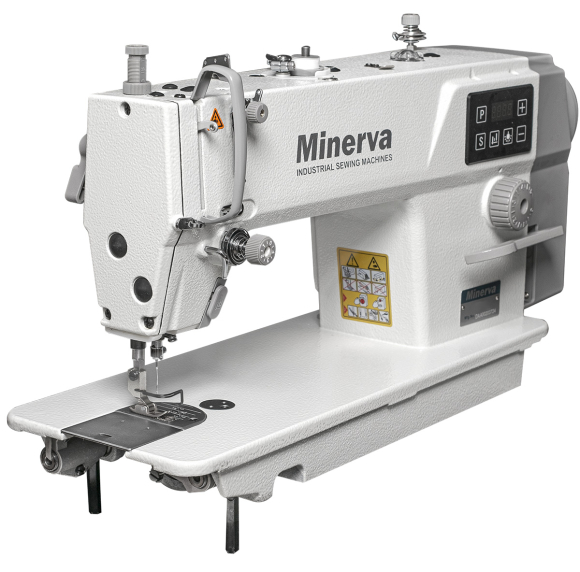 Minerva M5550-1JDE, промышленная швейная машинка с автоматической обрезкой нити, для шитья легких и средних тканей