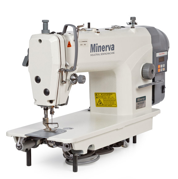 Minerva M5550-1JDE, промышленная швейная машинка с автоматической обрезкой нити, для шитья легких и средних тканей