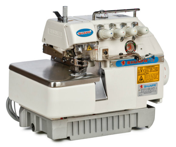 Shunfa SF 757-TY, п'ятинитковий промисловий оверлок з вбудованим сервомотором