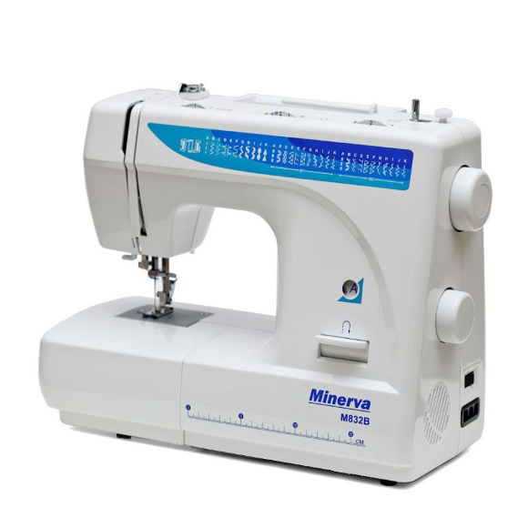 Minerva M832B, швейная машинка для дома с вертикальным челноком и полуавтоматической петлей Minerva M832B, швейная машинка для дома с вертикальным челноком и полуавтоматической петлей