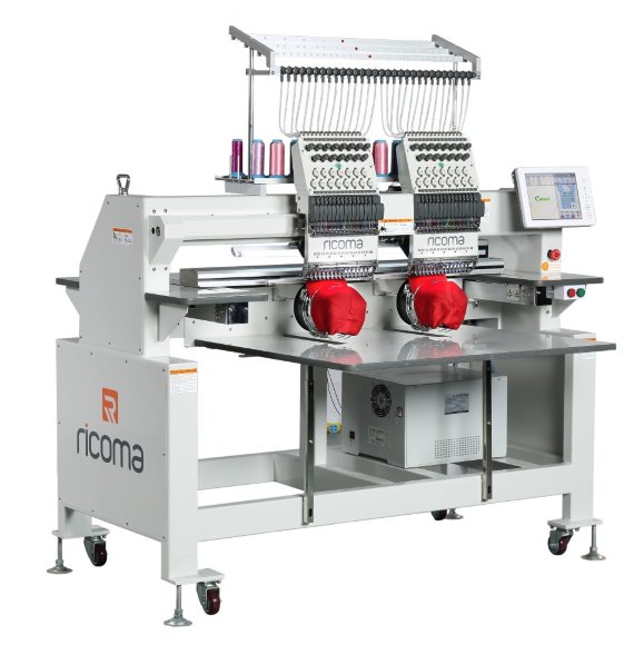 Ricoma CHT-1202, двухголовая промышленная вышивальная машина с площадью вышивки 800 x 450 мм