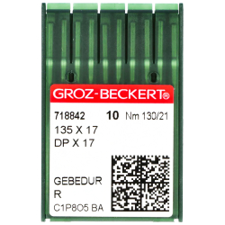 Groz-Beckert DPx17 R GEBEDUR, универсальные иглы с титановым покрытием для промышленных швейных машин с шагающей лапкой