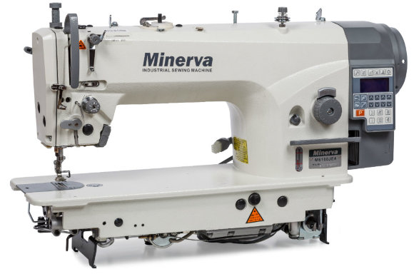 Minerva M6160-JE4H, комп'ютерна швейна машина з голковим просуванням матеріалу, для шиття середніх та важких ткани