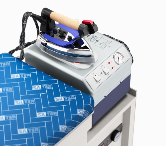 Silter TS GPS 77, прямоугольный промышленный гладильный стол с рукавом