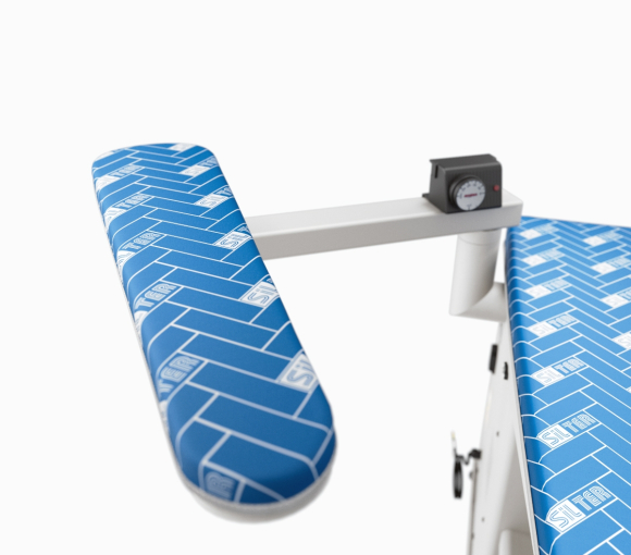 Silter TS GPS 77, прямоугольный промышленный гладильный стол с рукавом