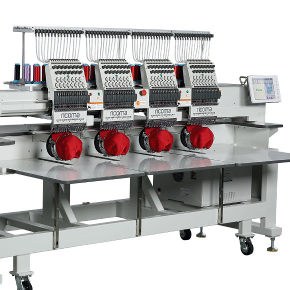 Ricoma CHT-1204, чотириголова промислова вишивальна машина з площею вишивки 1600 x 450 мм
