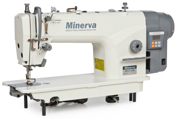 Minerva M818-1JDE, промышленная швейная машинка с автоматической обрезкой нити, для шитья средних и тяжелых тканей