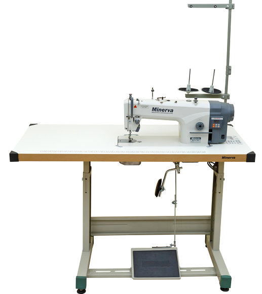 Minerva M818-1JDE, промышленная швейная машинка с автоматической обрезкой нити, для шитья средних и тяжелых тканей