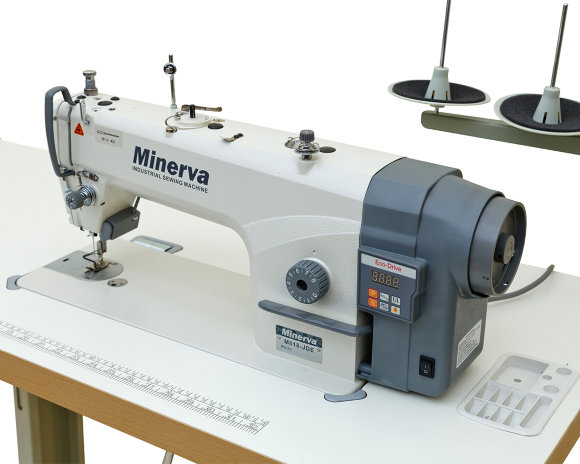 Minerva M818-1JDE, промышленная швейная машинка с автоматической обрезкой нити, для шитья средних и тяжелых тканей