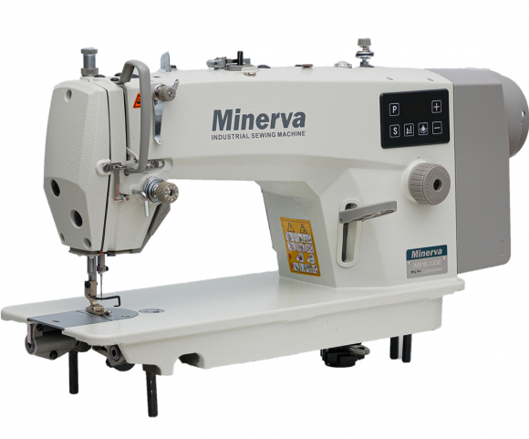 Minerva M818-JDE, промышленная швейная машина с бесшумным сервомотором, для шитья средних и тяжелых тканей