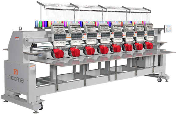 Ricoma CHT-1208, восьмиголовая промышленная вышивальная машина с рабочим полем 3200 x 450 мм