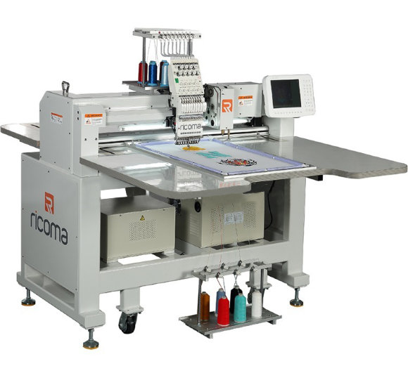 Ricoma MFC-060901, комбінована двоголова промислова вишивальна машина з робочим полем 450 x 450 мм