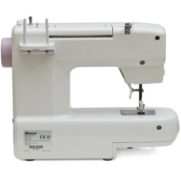 Minerva MAX 20M, електрична швейна машинка з вертикальним човником та напівавтоматичною петлею