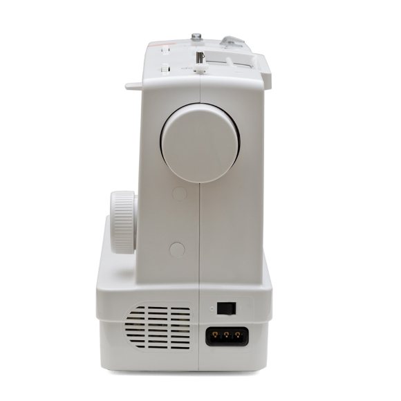 Minerva Select 15, электромеханическая швейная машина с вертикальным челноком и полуавтоматической петлей