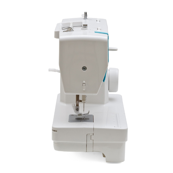 Minerva Select 45, электромеханическая швейная машина с вертикальным челноком и полуавтоматической петлей
