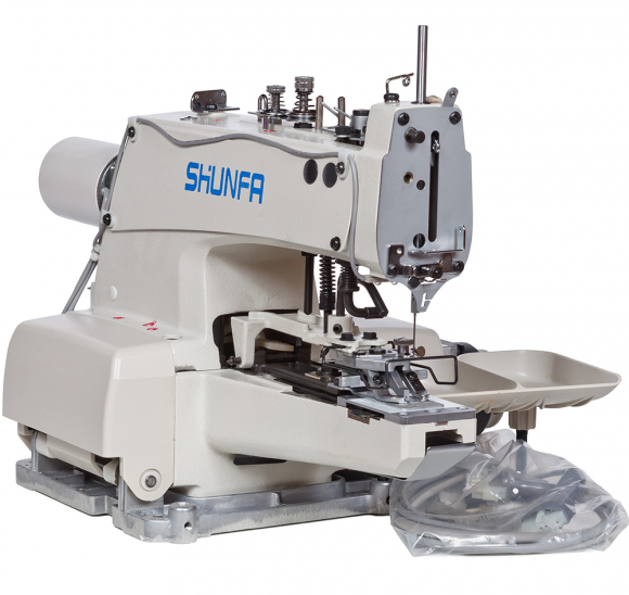 Shunfa SF 373/TY, електромеханічна машинка ланцюгового стібка для пришивання гудзиків