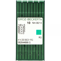 Groz-Beckert TVx5 RG, универсальные иглы для трехигольных машин цепного стежка с П-образной платформой