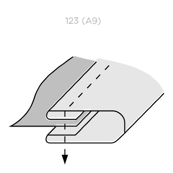 Golden Eagle A-9, окантовувач в 4 складання для промислової швейної машини