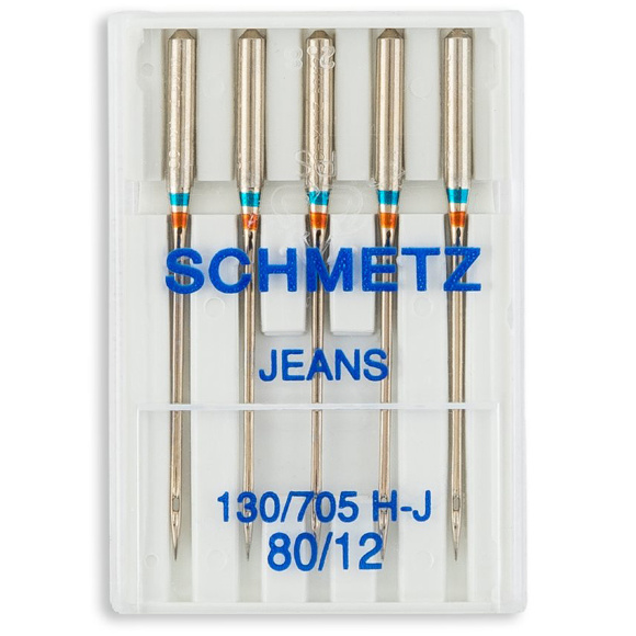 Schmetz 130/705 H-J, иглы для джинсовой ткани для бытовой швейной машинки