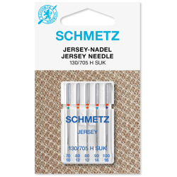 Schmetz 130/705 H SUK Jersey, пять игл ассорти для трикотажа для бытовых швейных машин