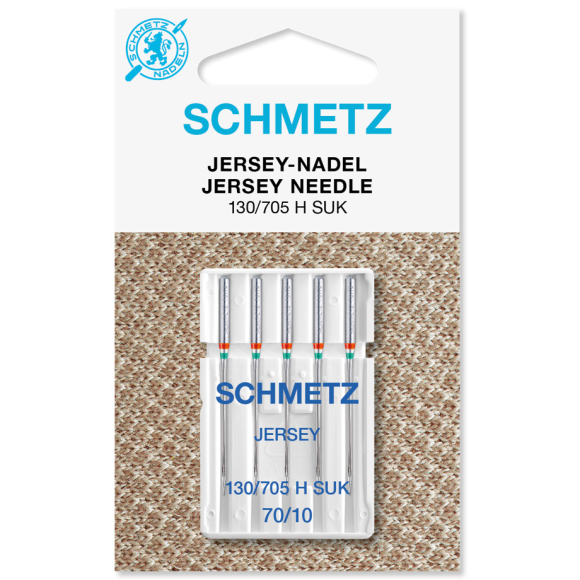 Schmetz 130/705 H SUK Jersey, п'ять голок для трикотажу одного розміру для побутових швейних машин Schmetz 130/705 H SUK Jersey, п'ять голок для трикотажу одного розміру для побутових швейних машин