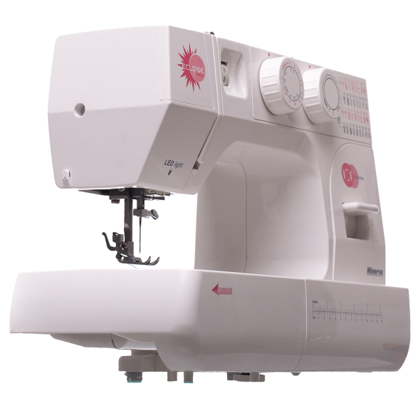Minerva Eclipse 4820, швейна машина для дому з вертикальним човником та напівавтоматичною петлею Minerva Eclipse 4820, швейна машина для дому з вертикальним човником та напівавтоматичною петлею