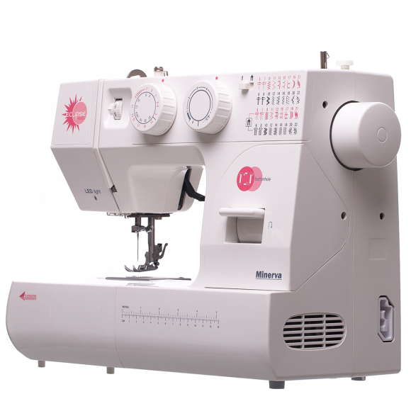 Minerva Eclipse 4820, швейна машина для дому з вертикальним човником та напівавтоматичною петлею Minerva Eclipse 4820, швейна машина для дому з вертикальним човником та напівавтоматичною петлею