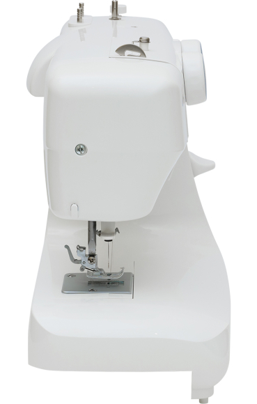 Minerva Extra Plus, швейная машина для дома с вертикальным челноком и полуавтоматической петлей