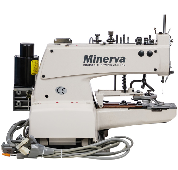 Minerva M373D, электромеханическая промышленная пуговичная машина цепного стежка
