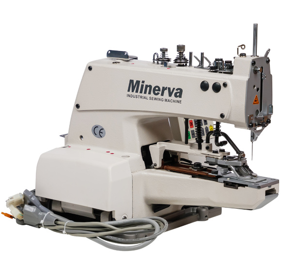 Minerva M373D, электромеханическая промышленная пуговичная машина цепного стежка