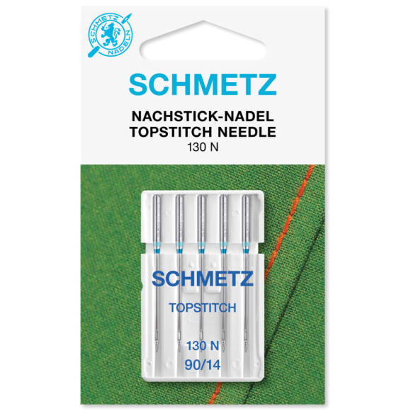 Schmetz 130/705 H-N Topstitch, п'ять голок для стьобання одного розміру для побутових швейних машин