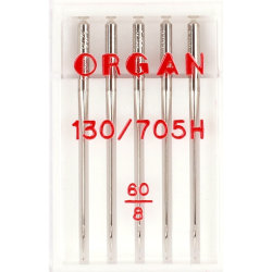 Organ 130/705 H Universal, пять универсальных игл одного размера для бытовых швейных машин Organ 130/705 H Universal, пять универсальных игл одного размера для бытовых швейных машин