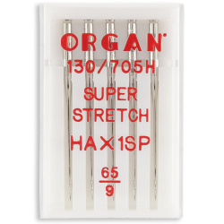 Organ HAx1 SP Super Stretch, пять игл для эластичного трикотажа одного размера для бытовых швейных машин Organ HAx1 SP Super Stretch, пять игл для эластичного трикотажа одного размера для бытовых швейных машин