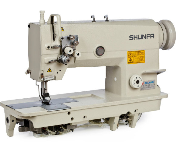 Shunfa SF 842-M, двухигольная промышленная швейная машина для легких и средних тканей