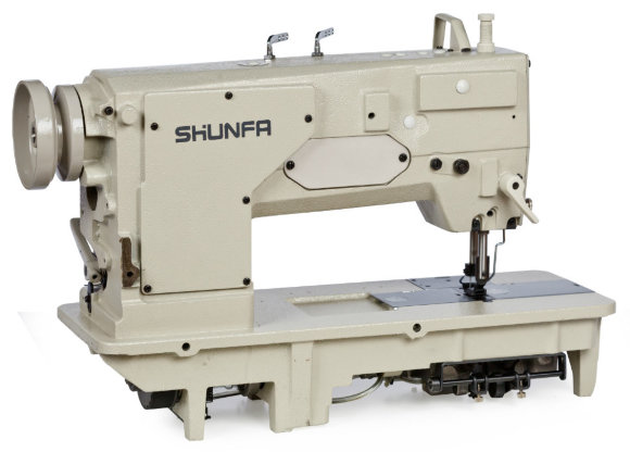 Shunfa SF 842-M, двоголкова промислова швейна машина для легких та середніх тканин