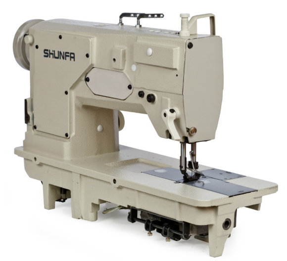 Shunfa SF 842-M, двоголкова промислова швейна машина для легких та середніх тканин