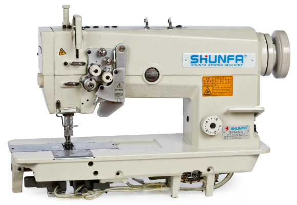 Shunfa SF 875-H, двоголкова машинка для середніх і важких тканин, зі збільшеними човниками і відключаємим голководієм